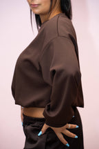 Felpa Crop Semplice