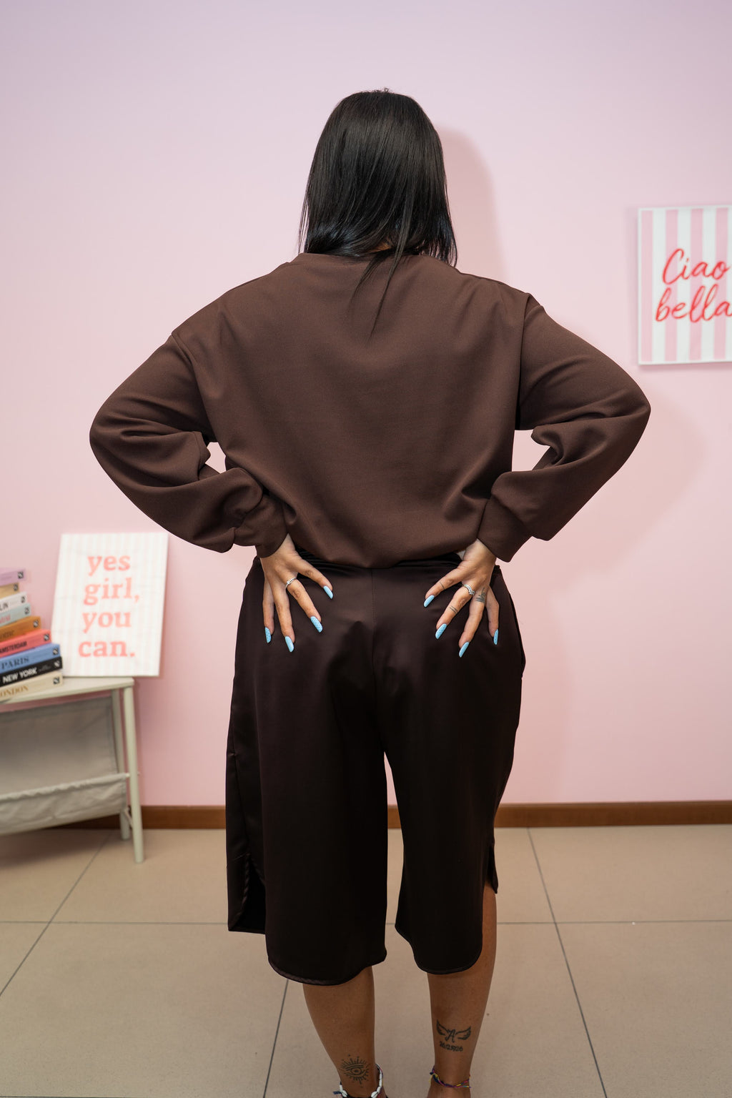 Felpa Crop Semplice