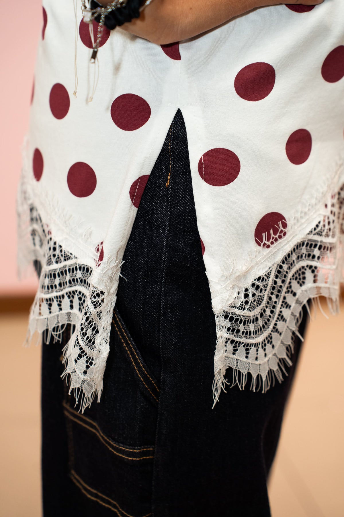 Maglia Pois con Pizzo