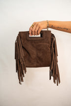 Bag camoscio con frange