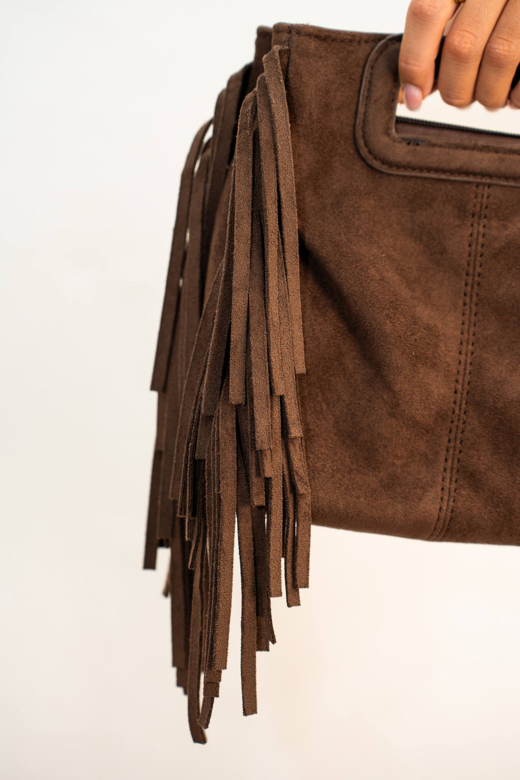 Bag camoscio con frange