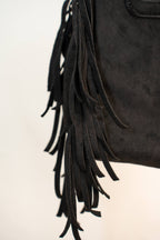 Bag camoscio con frange