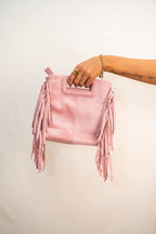 Bag camoscio con frange