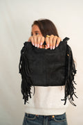 Bag camoscio con frange