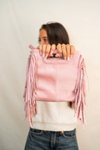 Bag camoscio con frange
