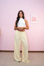 Pantalone in Lino a Righe