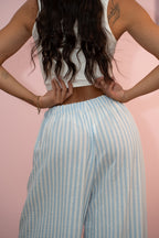 Pantalone in Lino a Righe