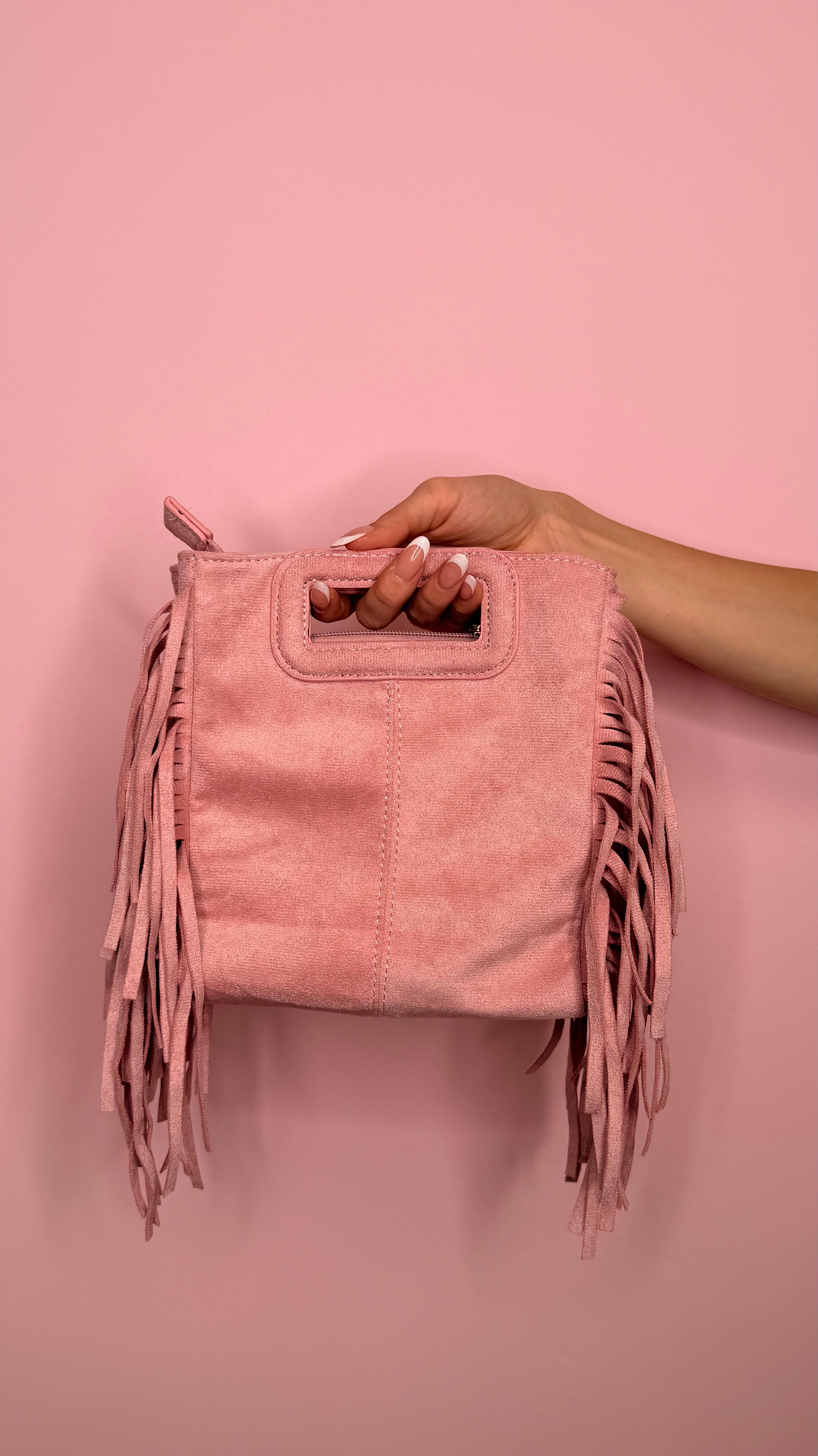 BAG CAMOSCIO CON FRANGE